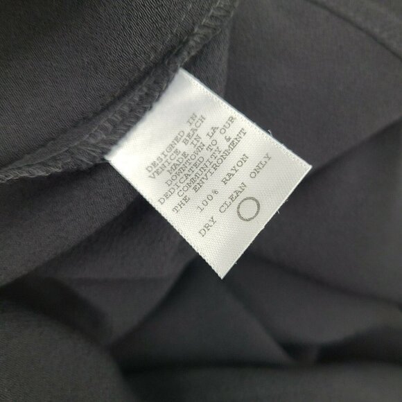 New Flynn Skye Bri Cut Out Mini Dress Womens L Solid Black Rayon - Picture 8 of 8